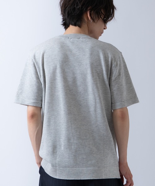 Crownor(クラウノアー)の「サマーニット 半袖 Tシャツ(ニット/セーター・メンズ・ブラック/キャメル/グレー/カーキ・LARGE/MEDIUM)」の12枚目の写真
