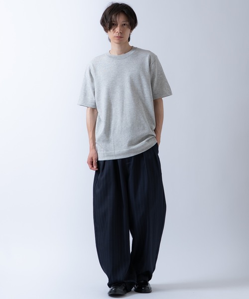 Crownor(クラウノアー)の「サマーニット 半袖 Tシャツ(ニット/セーター・メンズ・ブラック/キャメル/グレー/カーキ・LARGE/MEDIUM)」の13枚目の写真