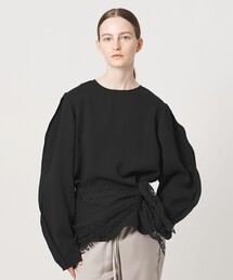 <AEWEN MATOPH>レーススカーフ ブラウス ウォッシャブル