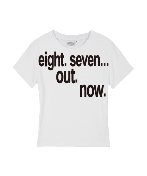 PRIMATE(プライメイト)の「OUT レディース スリムフィット 半袖Tシャツ 8カラー(Tシャツ/カットソー・レディース・ホワイト/ホワイト×ブルー/クリーム/カーキ/チャコール/ブラック/ラベンダー/ライトブルー・SMALL/MEDIUM/LARGE)」の1枚目の写真