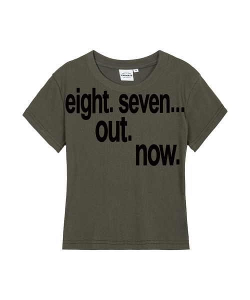 PRIMATE(プライメイト)の「OUT レディース スリムフィット 半袖Tシャツ 8カラー(Tシャツ/カットソー・レディース・ホワイト/ホワイト×ブルー/クリーム/カーキ/チャコール/ブラック/ラベンダー/ライトブルー・SMALL/MEDIUM/LARGE)」の6枚目の写真