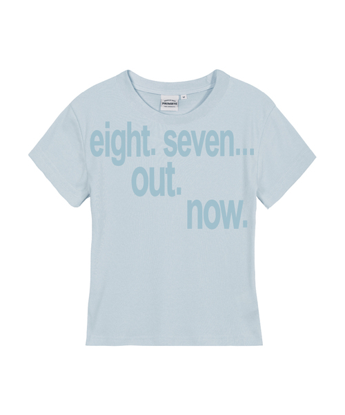 PRIMATE(プライメイト)の「OUT レディース スリムフィット 半袖Tシャツ 8カラー(Tシャツ/カットソー・レディース・ホワイト/ホワイト×ブルー/クリーム/カーキ/チャコール/ブラック/ラベンダー/ライトブルー・SMALL/MEDIUM/LARGE)」の7枚目の写真