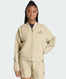 アディダス レディース 短丈 ナイロンジャケット Mサイズ adidas