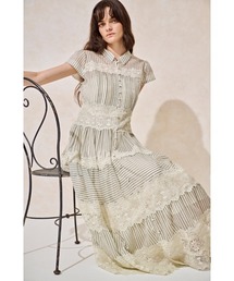 Estella.K | Tuscany Lace Dress シアーレースシャツドレス(ワンピース)