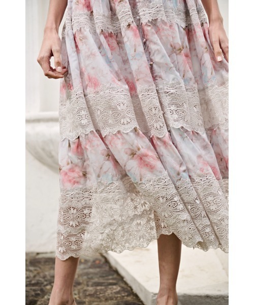 Estella.K(エステラケー)の「Tuscany Lace Dress シアーレースシャツドレス(ワンピース・レディース・ホワイト/ピンク系その他/ストライプ・FREE)」の18枚目の写真
