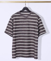 ABAHOUSE GRAY | メランジボーダー 半袖Tシャツ(Tシャツ/カットソー)