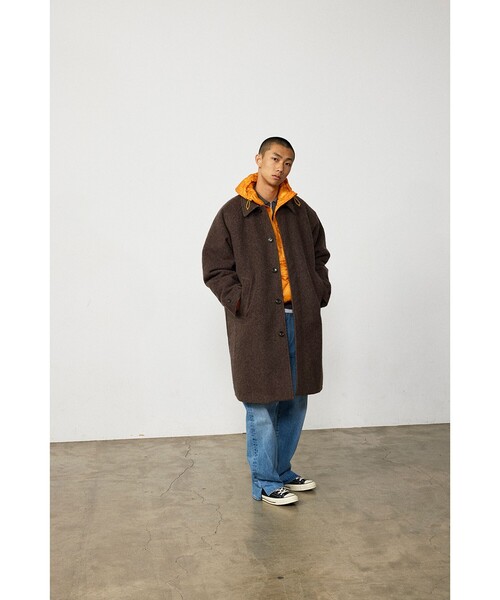 BEAMS(ビームス)の「フリース ステンカラーコート(ステンカラーコート・メンズ・ブラック/ブラウン系その他4・S/XL/M/L)」の3枚目の写真