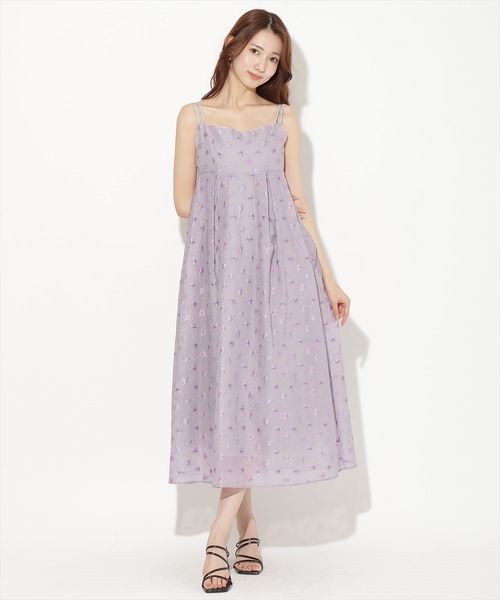 AND COUTURE(アンドクチュール)の「ジャガードタックフレアキャミワンピース(ワンピース・レディース・ブラック系その他/パープル系その他・FREE)」の17枚目の写真