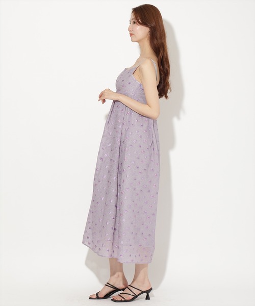 AND COUTURE(アンドクチュール)の「ジャガードタックフレアキャミワンピース(ワンピース・レディース・ブラック系その他/パープル系その他・FREE)」の19枚目の写真