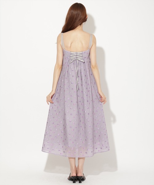 AND COUTURE(アンドクチュール)の「ジャガードタックフレアキャミワンピース(ワンピース・レディース・ブラック系その他/パープル系その他・FREE)」の20枚目の写真