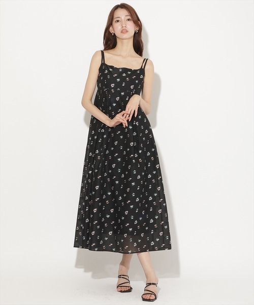 AND COUTURE(アンドクチュール)の「ジャガードタックフレアキャミワンピース(ワンピース・レディース・ブラック系その他/パープル系その他・FREE)」の10枚目の写真