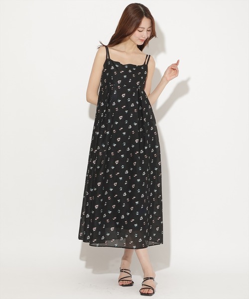 AND COUTURE(アンドクチュール)の「ジャガードタックフレアキャミワンピース(ワンピース・レディース・ブラック系その他/パープル系その他・FREE)」の11枚目の写真