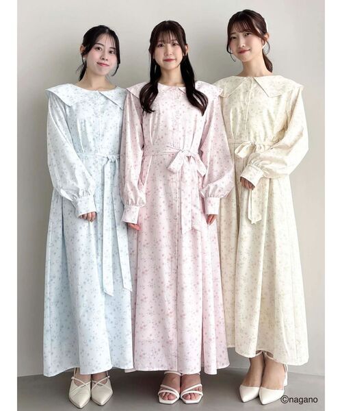 dazzlin(ダズリン)の「【ちいかわ/dazzlin specialcollection】フラワーパターンワンピース(ワンピース・レディース・イエロー/ブルー/ピンク・FREE)」の7枚目の写真