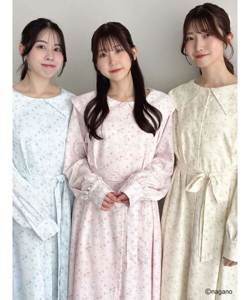 dazzlin(ダズリン)の「【ちいかわ/dazzlin specialcollection】フラワーパターンワンピース(ワンピース・レディース・イエロー/ブルー/ピンク・FREE)」の8枚目の写真