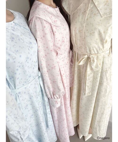 dazzlin(ダズリン)の「【ちいかわ/dazzlin specialcollection】フラワーパターンワンピース(ワンピース・レディース・イエロー/ブルー/ピンク・FREE)」の10枚目の写真