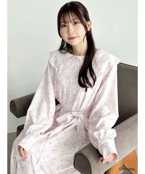 dazzlin(ダズリン)の「【ちいかわ/dazzlin specialcollection】フラワーパターンワンピース(ワンピース・レディース・イエロー/ブルー/ピンク・FREE)」の17枚目の写真