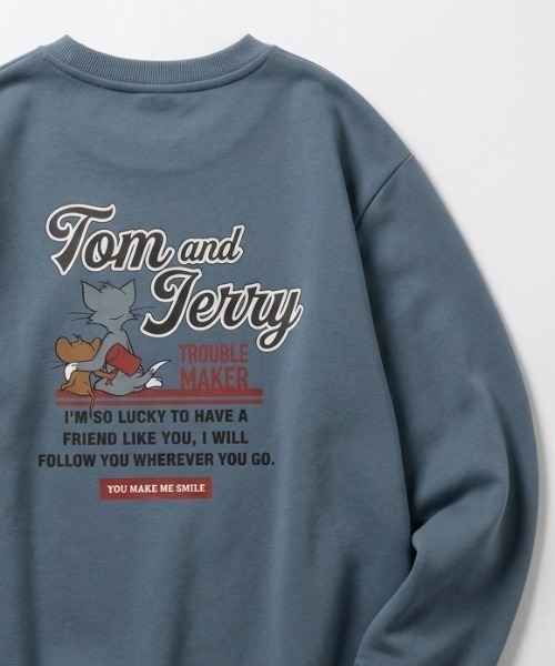 Tom&Jerry(トムアンドジェリー)の「2026AW Tom and Jerry/トムとジェリー キャラクター フロント/バックプリント スウェットトレーナー レディース メンズ(スウェット・レディース・スミクロ/オフホワイト/ブラウン/グレー系その他/ベージュ/ブラック系その他/ブルー/アッシュグレー・M/L/LL)」の8枚目の写真