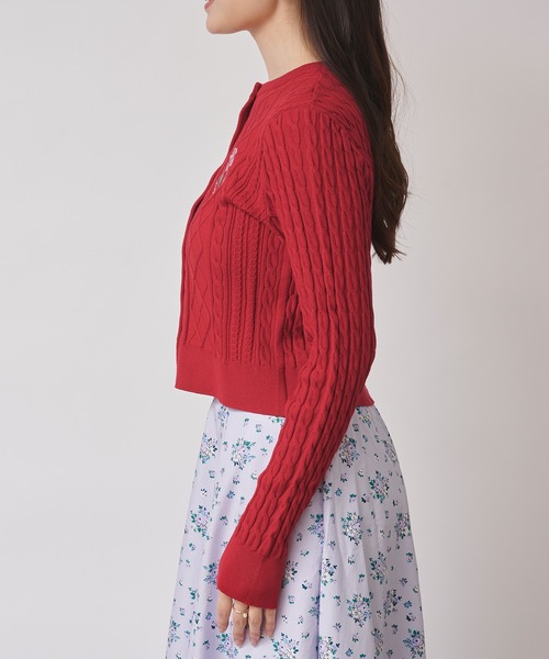 Cath Kidston(キャスキッドソン)の「ローズエンブロイダリー ケーブルニットカーディガン School of Joy(ニット/セーター・レディース・アイボリー/ブルー/ピンク/レッド/ブラウン・FREE)」の18枚目の写真