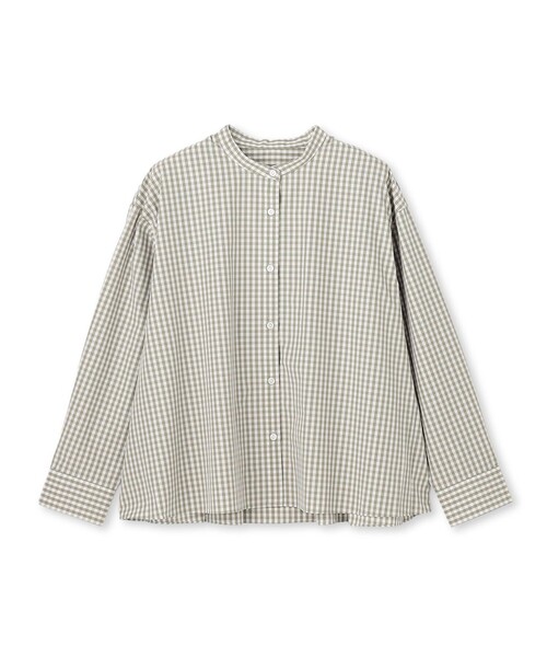 UNFILO(アンフィーロ)の「イージーケア バンドカラーシャツ(シャツ/ブラウス・レディース・ホワイト系/スカイブルー系・X-LARGE)」の12枚目の写真