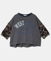 GENTIL/ジャンティー カモフラ袖 Big TEE