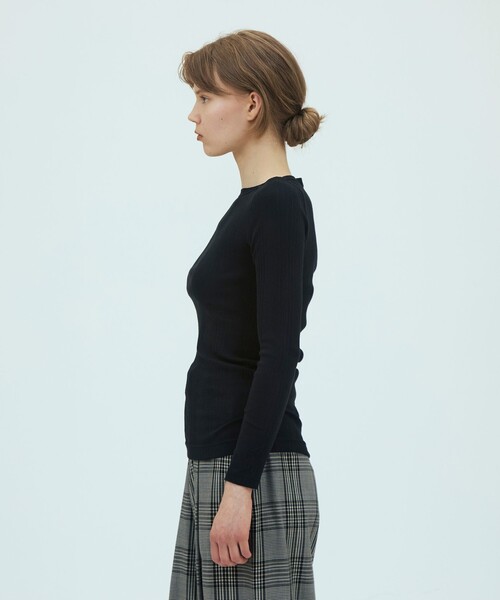 GALERIE VIE(ギャルリー ヴィー)の「コットンランダムリブ ボートネックプルオーバー(Tシャツ/カットソー・レディース・ネイビー/ブラック/ホワイト/ブルー系その他・FREE)」の9枚目の写真