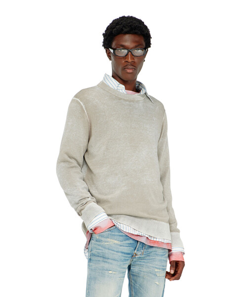 DIESEL(ディーゼル)の「メンズ プルオーバーニット K-LAURENT(ニット/セーター・メンズ・ベージュ系その他・SMALL/LARGE/X-LARGE/MEDIUM)」の1枚目の写真