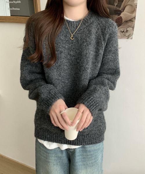 Ritzy(リッツィー)の「クルーネックニットセーター(ニット/セーター・レディース・オートミール・FREE)」の4枚目の写真
