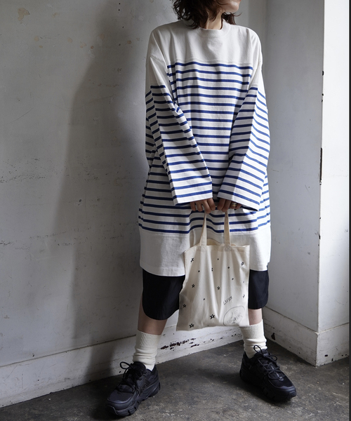JOURNAL STANDARD LUXE(ジャーナルスタンダード ラックス)の「25TH BORDER WIDE LONG(Tシャツ/カットソー・レディース・ブルー・FREE)」の2枚目の写真