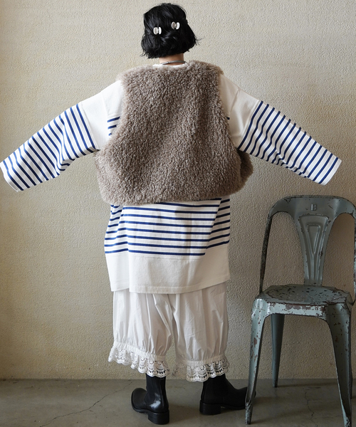 JOURNAL STANDARD LUXE(ジャーナルスタンダード ラックス)の「25TH BORDER WIDE LONG(Tシャツ/カットソー・レディース・ブルー・FREE)」の4枚目の写真