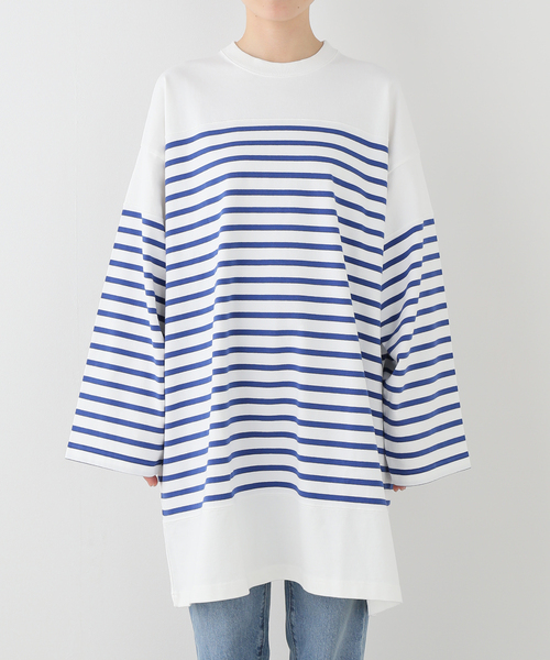 JOURNAL STANDARD LUXE(ジャーナルスタンダード ラックス)の「25TH BORDER WIDE LONG(Tシャツ/カットソー・レディース・ブルー・FREE)」の7枚目の写真