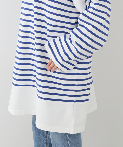 JOURNAL STANDARD LUXE(ジャーナルスタンダード ラックス)の「25TH BORDER WIDE LONG(Tシャツ/カットソー・レディース・ブルー・FREE)」の11枚目の写真