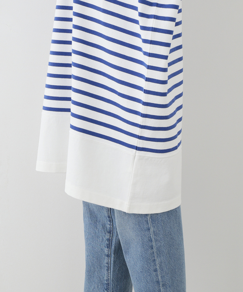 JOURNAL STANDARD LUXE(ジャーナルスタンダード ラックス)の「25TH BORDER WIDE LONG(Tシャツ/カットソー・レディース・ブルー・FREE)」の12枚目の写真
