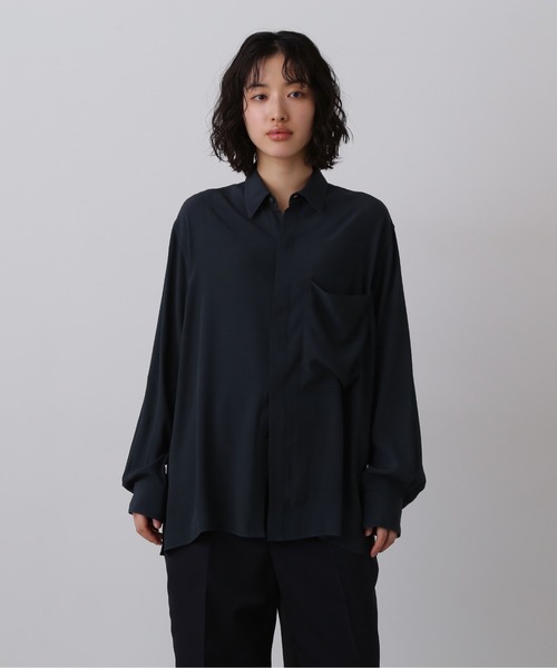 YLEVE(イレーヴ)の「YLEVE / RAYON DE CHINE SHIRT(シャツ/ブラウス・レディース・グレー/イエロー・1/0)」の1枚目の写真