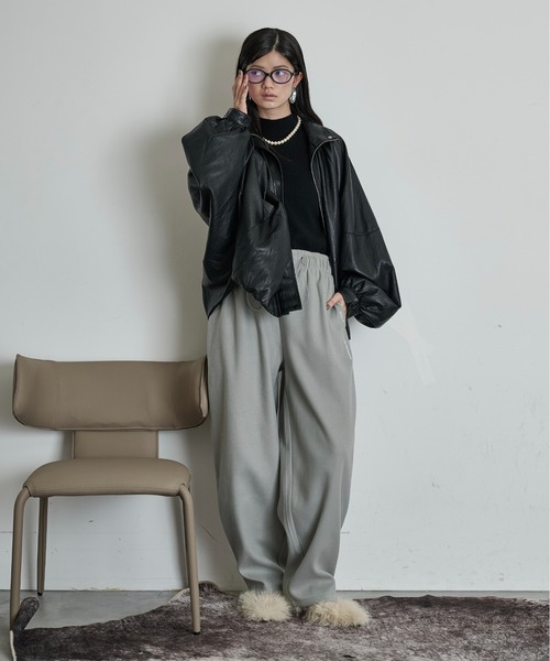 THE YOn（ザヨン）の「パフショルダーニットトップス（ニット/セーター・レディース・ミント/アイボリー/ブラック/グレー・FREE）」の10枚目の写真