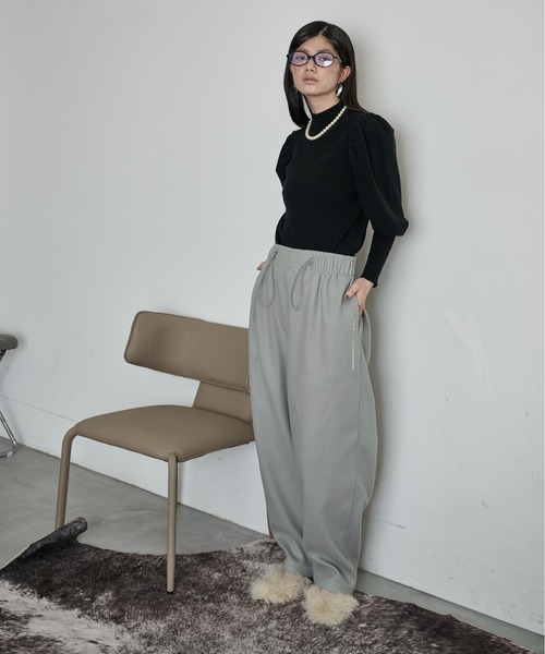 THE YOn（ザヨン）の「パフショルダーニットトップス（ニット/セーター・レディース・ミント/アイボリー/ブラック/グレー・FREE）」の7枚目の写真