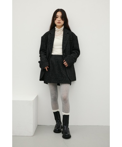 STYLEMIXER(スタイルミキサー)の「ヘリンボーンミニスカート(スカート・レディース・ブラウン系その他/ブラック・MEDIUM/SMALL)」の12枚目の写真