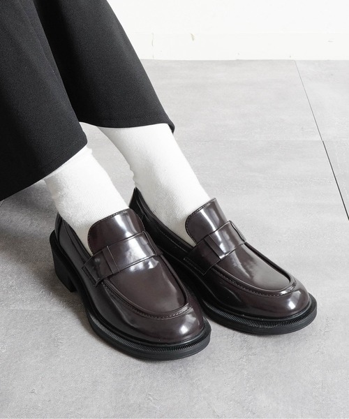 Fabby fabby(ファビィーファビィー)の「4.8cmボリュームソールチャンキーヒールローファー(ローファー・レディース・ブラック系その他/ブラウン/ブラック・MEDIUM/LARGE)」の3枚目の写真