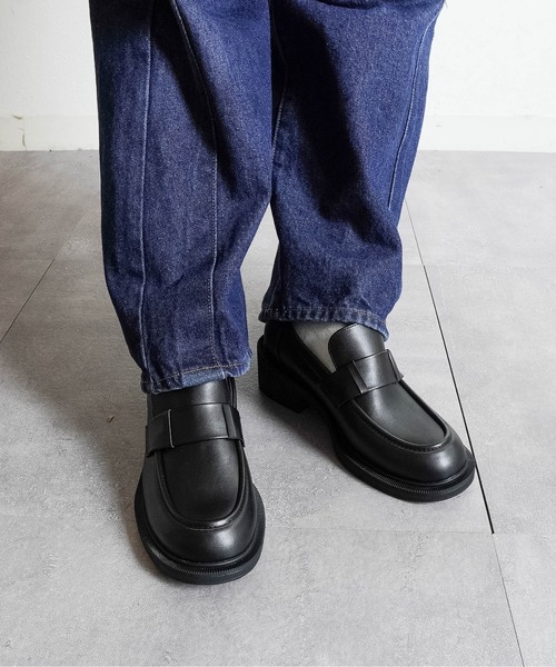 Fabby fabby(ファビィーファビィー)の「4.8cmボリュームソールチャンキーヒールローファー(ローファー・レディース・ブラック系その他/ブラウン/ブラック・MEDIUM/LARGE)」の1枚目の写真