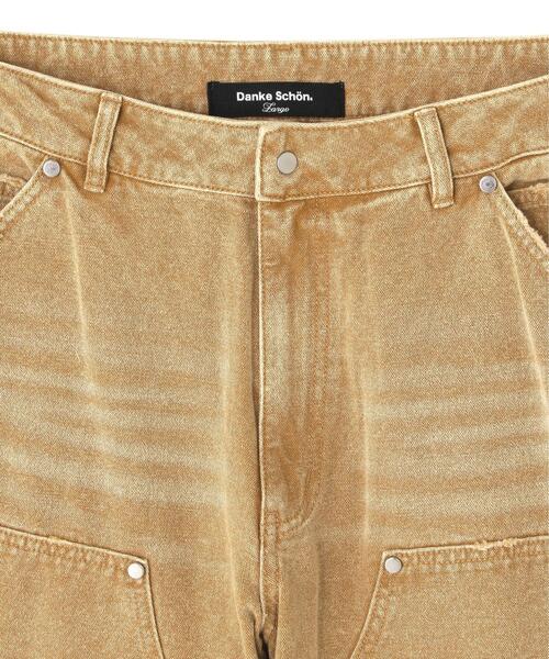 DANKE SCHON（ダンケシェーン）の「DankeSchon/ダンケシェーン/DAMAGE DUCK W-KNEE（その他パンツ・レディース・ベージュ/チャコールグレー・M/L）」の4枚目の写真