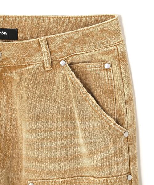 DANKE SCHON（ダンケシェーン）の「DankeSchon/ダンケシェーン/DAMAGE DUCK W-KNEE（その他パンツ・レディース・ベージュ/チャコールグレー・M/L）」の5枚目の写真