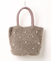 【MG】【cooco】JSC パール付フェザーニットトートバッグ