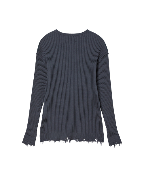 Beyond Closet（-）の「[COLLECTION LINE] ディストレスドミリタリーパッチニットネイビー（ニット/セーター・メンズ・その他・MEDIUM/LARGE）」の3枚目の写真