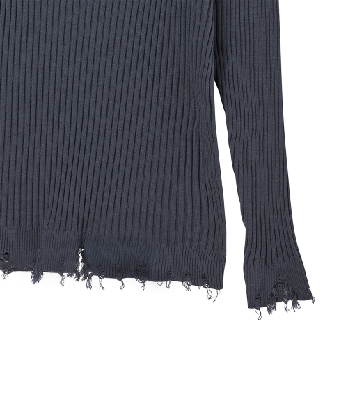 Beyond Closet（-）の「[COLLECTION LINE] ディストレスドミリタリーパッチニットネイビー（ニット/セーター・メンズ・その他・MEDIUM/LARGE）」の5枚目の写真