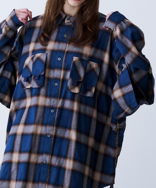 SeeSew(シーソー)の「【UNISEX】CHECK MULTI POCKET SHIRT/チェックマルチポケットシャツ(シャツ/ブラウス・メンズ・イエロー/ネイビー・L/M)」の10枚目の写真