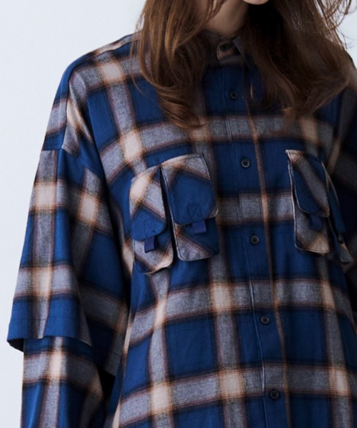 SeeSew(シーソー)の「【UNISEX】CHECK MULTI POCKET SHIRT/チェックマルチポケットシャツ(シャツ/ブラウス・メンズ・イエロー/ネイビー・L/M)」の12枚目の写真