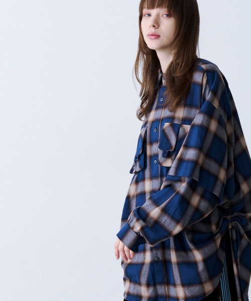 SeeSew(シーソー)の「【UNISEX】CHECK MULTI POCKET SHIRT/チェックマルチポケットシャツ(シャツ/ブラウス・メンズ・イエロー/ネイビー・L/M)」の5枚目の写真