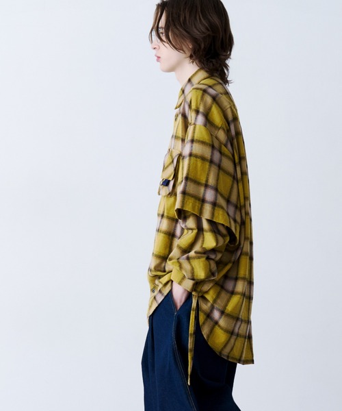 SeeSew(シーソー)の「【UNISEX】CHECK MULTI POCKET SHIRT/チェックマルチポケットシャツ(シャツ/ブラウス・メンズ・イエロー/ネイビー・L/M)」の20枚目の写真
