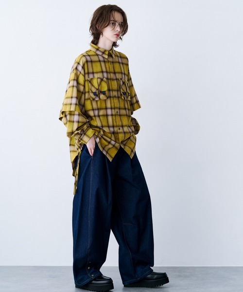 SeeSew(シーソー)の「【UNISEX】CHECK MULTI POCKET SHIRT/チェックマルチポケットシャツ(シャツ/ブラウス・メンズ・イエロー/ネイビー・L/M)」の15枚目の写真
