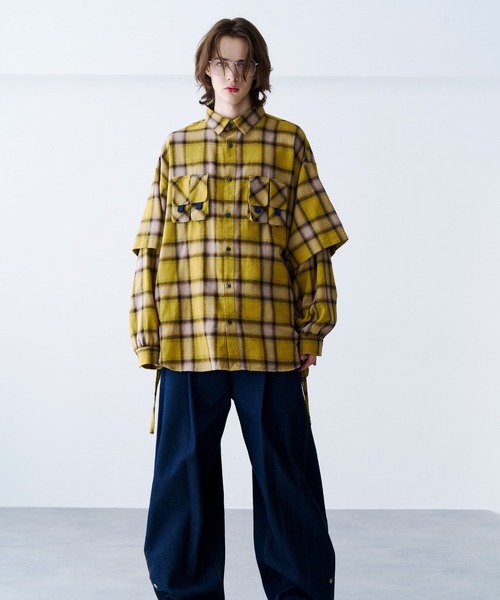 SeeSew(シーソー)の「【UNISEX】CHECK MULTI POCKET SHIRT/チェックマルチポケットシャツ(シャツ/ブラウス・メンズ・イエロー/ネイビー・L/M)」の17枚目の写真