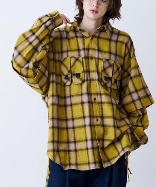 SeeSew(シーソー)の「【UNISEX】CHECK MULTI POCKET SHIRT/チェックマルチポケットシャツ(シャツ/ブラウス・メンズ・イエロー/ネイビー・L/M)」の22枚目の写真